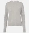 S Max Mara Fedora Wool And Cashmere Sweater In Silver