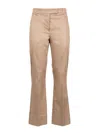 S Max Mara Felice Stretch Cotton Trouser In Beige