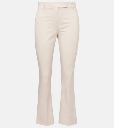 's Max Mara Felice Cotton-blend Wide-leg Pants In Ecru