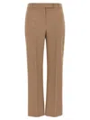 S Max Mara Tailored Trousers With Belt Loops And Pleats In Beige