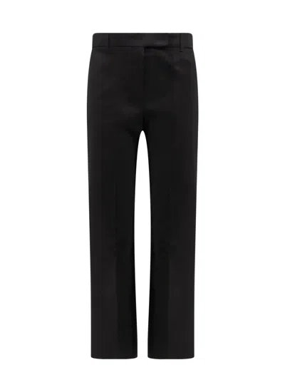 S Max Mara Felice "vissuto" Stretch Cotton Trousers In Black