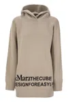 's Max Mara Hooded Oversized Sweatshirt Ribbed Cuffs In Neutral