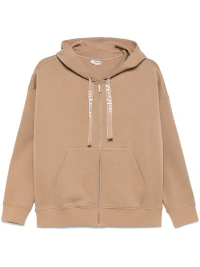 S Max Mara Felpa Hoodie In Brown