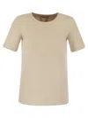 'S MAX MARA S MAX MARA FIANCO SCUBA JERSEY T SHIRT WITH LOGO