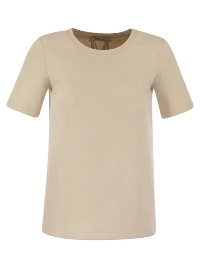 's Max Mara S Max Mara Fianco Scuba Jersey T Shirt With Logo In Ivory