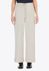 S Max Mara Filippa Track Pants In Ecru