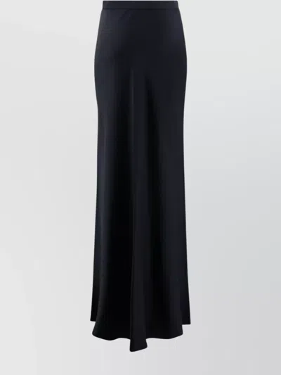 S Max Mara Flared Hem High Waist Skirt In Blue