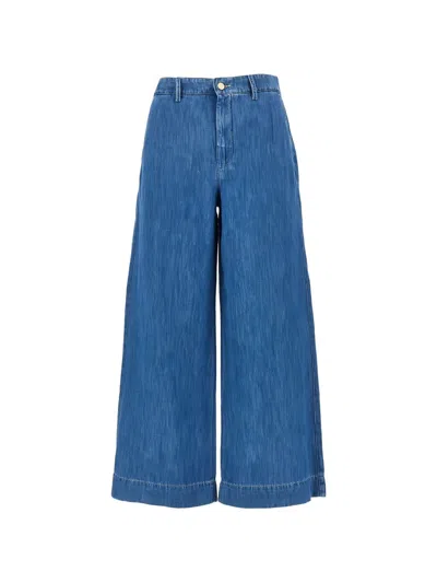 S Max Mara Flared Leg Denim Jeans In Blue