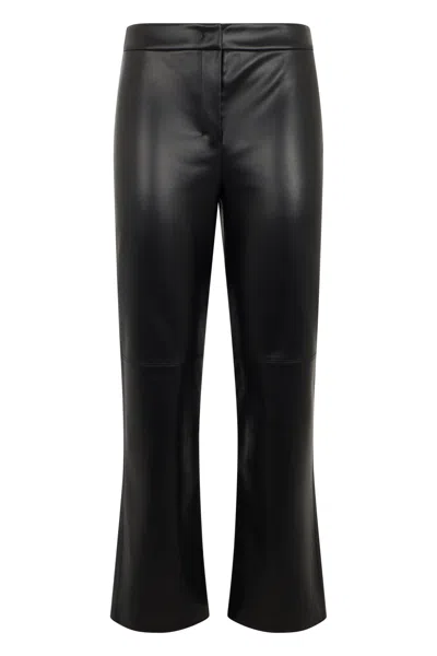 's Max Mara S Max Mara Flared Pants In Eco-leather In Black