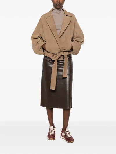 S Max Mara Flared Skirt In Animal Print