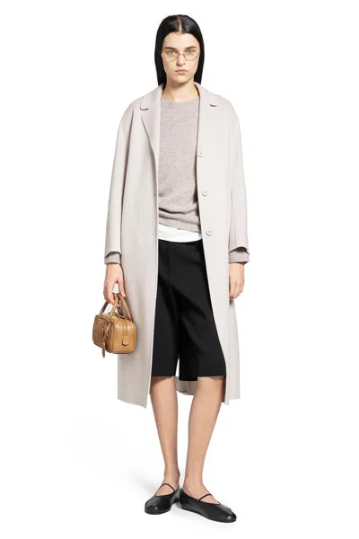 S Max Mara Flared Wool Coat In Beige