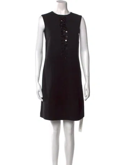 Pre-owned 's Max Mara Floral Print Mini Dress In Black