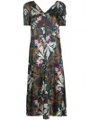 S Max Mara Floral-print Silk Midi Dress