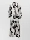 's Max Mara Floral Tiered V-neck Midi Dress