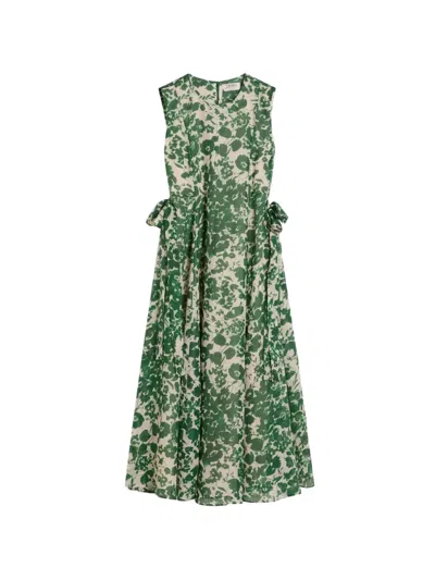 's Max Mara Floral-pattern Midi Dress In Green