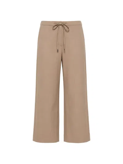 S Max Mara Floria Drawstring Wide-leg Trousers In Neutral