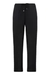 S Max Mara Floria Drawstring Wide Leg Pants In Black