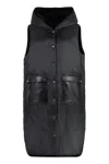 S Max Mara Florian Hooded Bodywarmer In Black