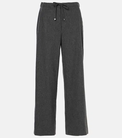 's Max Mara Florida Wool Straight Pants In Grey