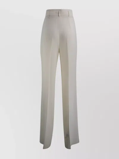 's Max Mara Flowing High-waisted Wide Leg Trousers In White