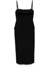 S Max Mara Midikleid Mit Umgeschlagenen Kanten In Schwarz