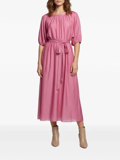 Pre-owned 's Max Mara Fresia Flared Maxi Dress In Pink