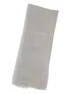 S Max Mara Fringed Scarf In Gray