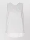 S Max Mara 'front Pleated Sleeveless Top Buttons'