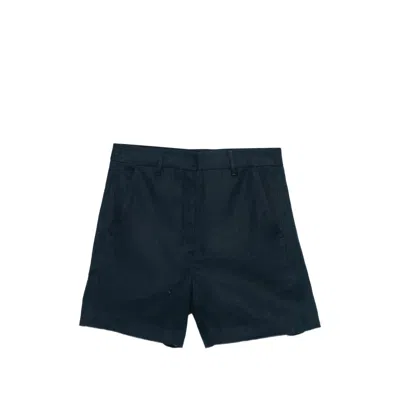 S Max Mara Front-zip Shorts In Blue