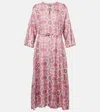 Shop 's Max Mara Fulvia Printed Silk Maxi Dress In Pink