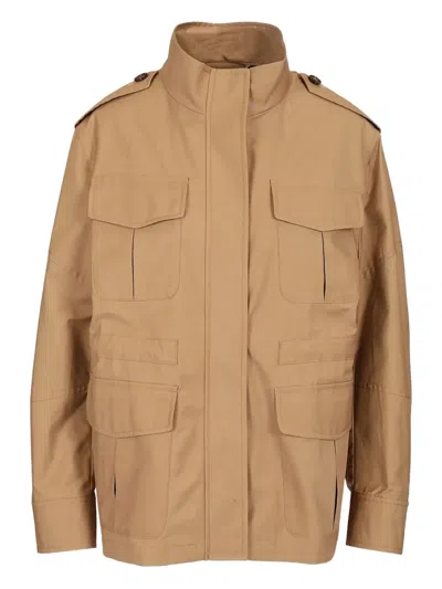 's Max Mara Military-style Utility Jacket In Brown