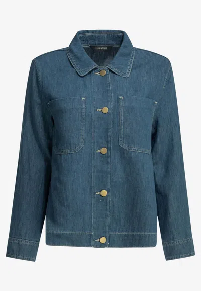 S Max Mara Galante Denim Shirt In Blue