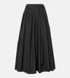 's Max Mara Gea Pleated Taffeta Maxi Skirt In Black