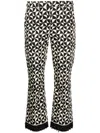 's Max Mara Geometric-pattern Print Cropped Trousers In Black