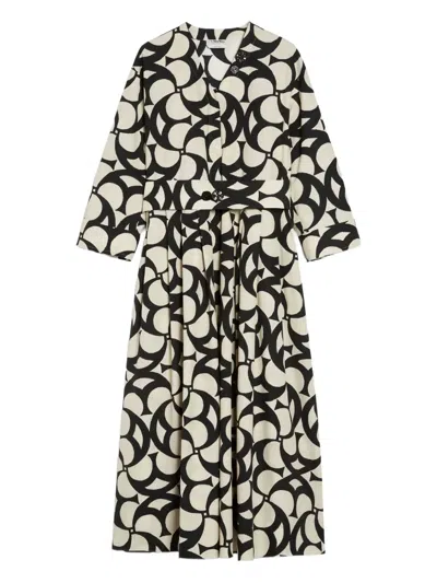 's Max Mara Geometric-print Dress In Black