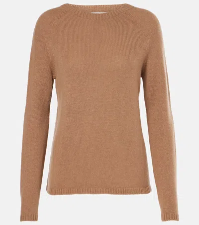 S Max Mara Georg Wool And Cashmere-blend Sweater In Brown