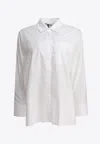 S Max Mara Gernona Logo Embroidered Buttoned Shirt In White