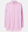 S Max Mara Straight Poplin Shirt In Pink