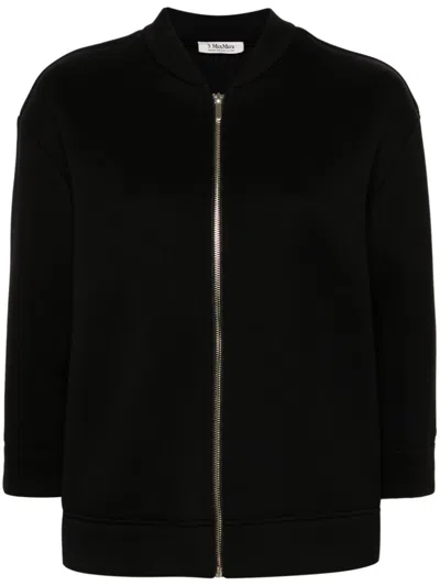 S Max Mara Ghanda Bomber Jacket In Black