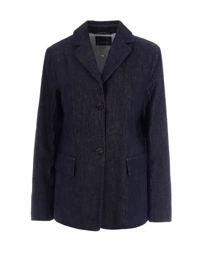 S Max Mara Giacca Denim Blu Marino In Blue