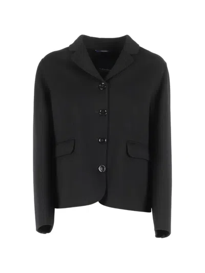 's Max Mara Giacca Magia Button Virgin Wool Jacket In Brown