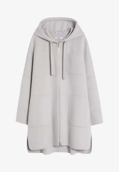's Max Mara Giglio Zip-up Drawstring Coat In Beige