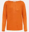 's Max Mara Giolino Linen Sweater In Arancio Intenso