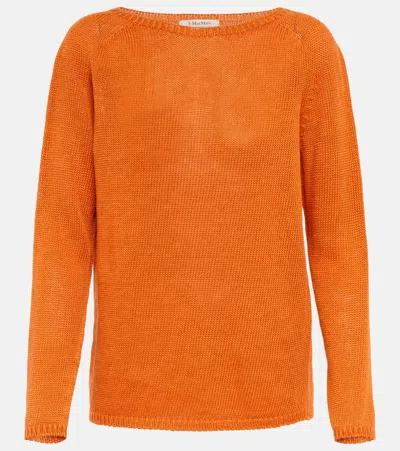 's Max Mara Giolino Linen Sweater In Arancio