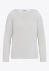 S Max Mara Giolino Linen Sweater In Ecru