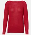S Max Mara Pullover Giolino Aus Leinen In Rot