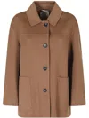 S Max Mara Button-fastening Patch-pocket Jacket In Beige