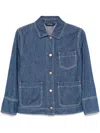 S Max Mara Giulietta Buttoned Denim Jacket In Blue