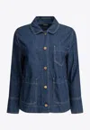 S Max Mara Giulietta Denim Jacket In Blue