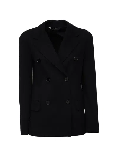 S Max Mara Gloria Double-breasted Blazer In Blue